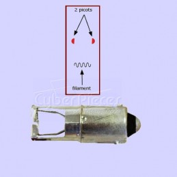 SH400 Allumeur filament poele petrole baionette type A ergot  perpendiculaire