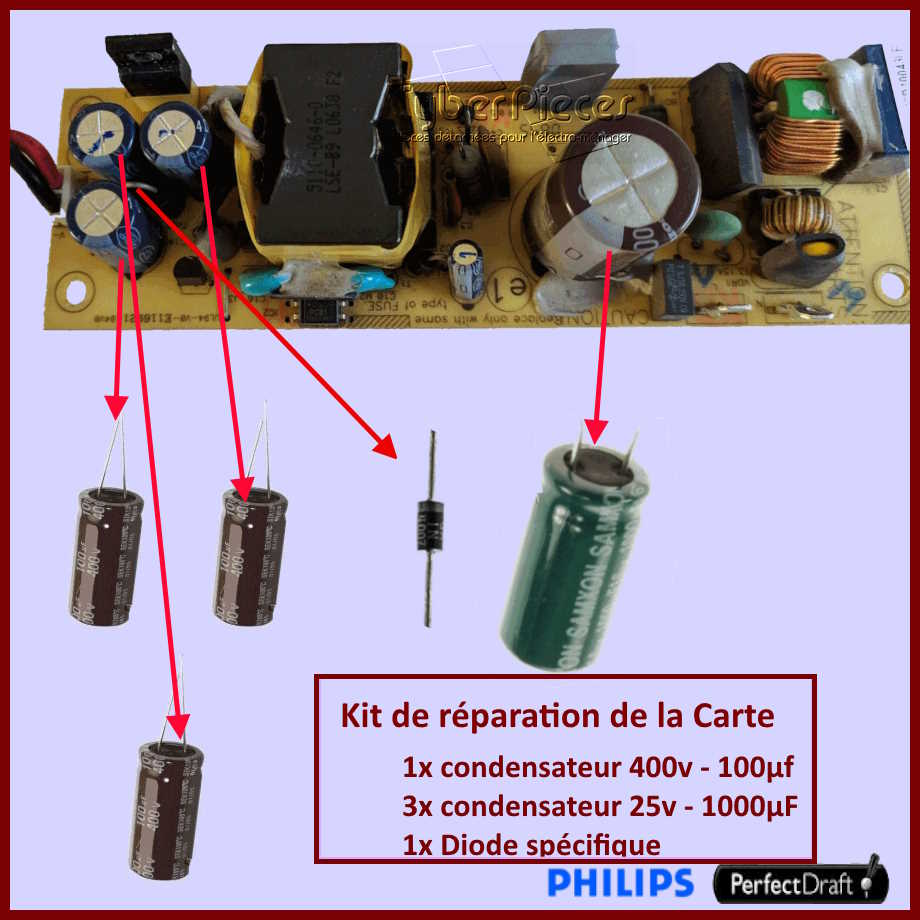 Kit condensateurs PerfectDraft 996500044310 Carte électronique d'al