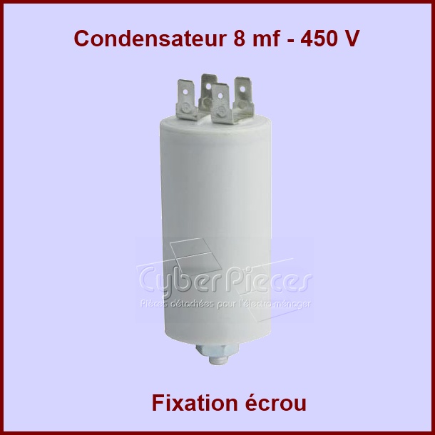 Condensateur 8,0µF (8mF) 450V