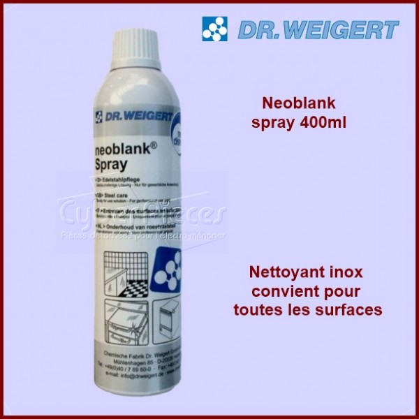 Spray nettoyant pour les surfaces en inox