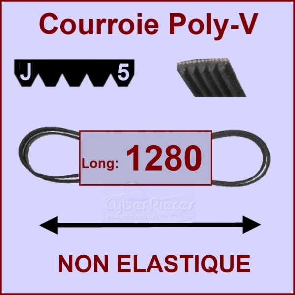 Courroie 1280J5 / 1280J6 non élastique CYB-022101