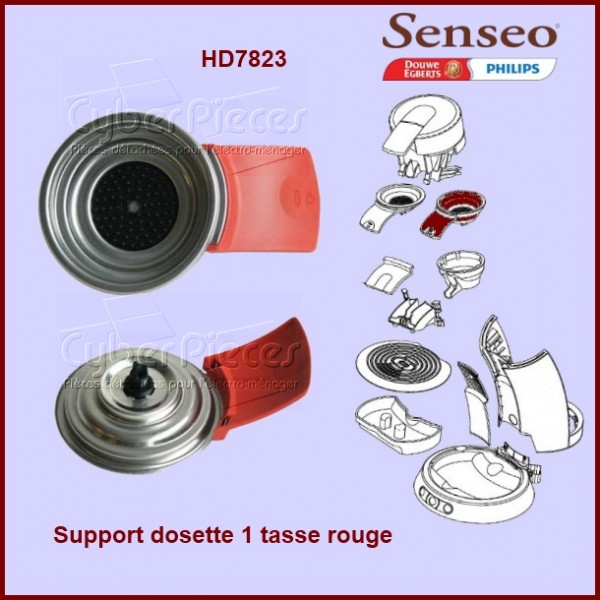Support dosette 1 tasse gris Senseo - 422225938980 - Machine à dose