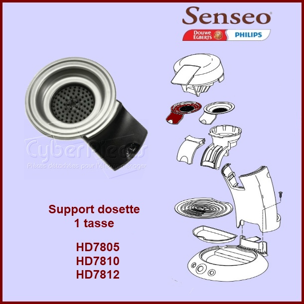 Support de filtre noir 1 tasse Senseo - 422225962781