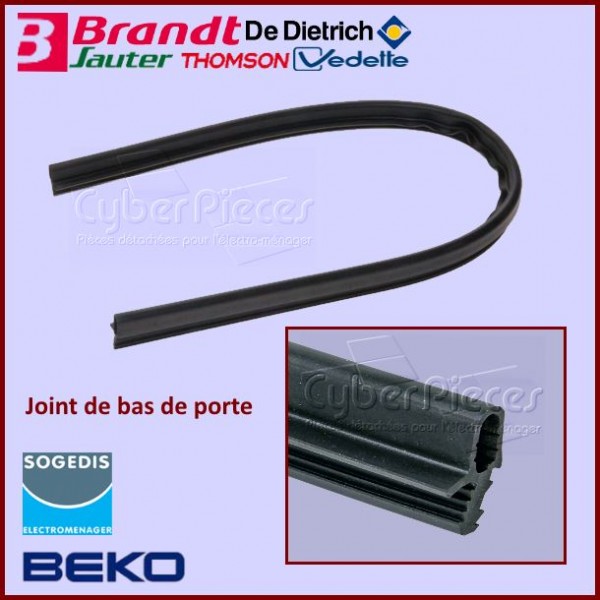 Joint inférieur bas de porte lave-vaisselle Beko DFN1403, DFN1423,  DFN1433S