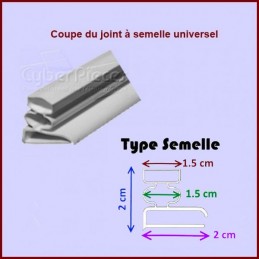 Kit joint magnétique à semelle dimension 1x2m - Pièces réfrigérateu