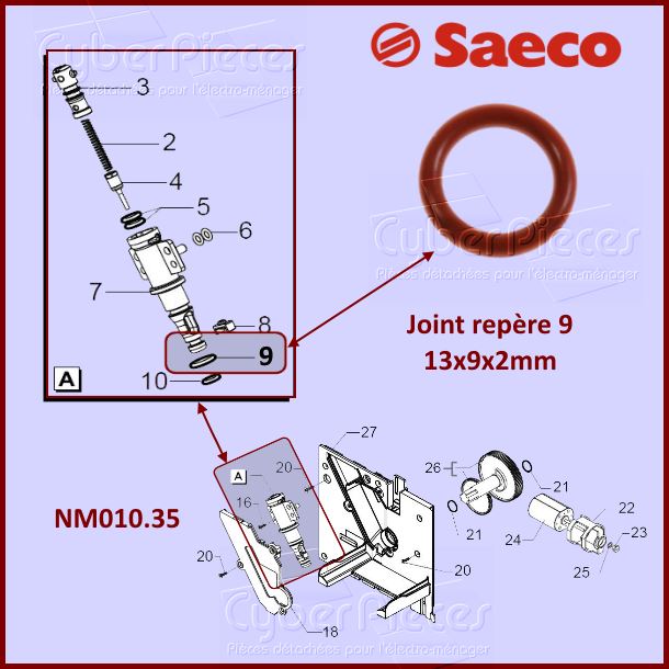 Joint silicone SAECO NM01035