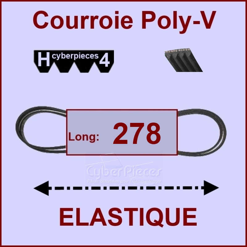 Courroie 278H4 - EL- élastique