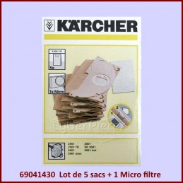 Lot de 5 sacs Origine KARCHER 69041430 CYB-085236