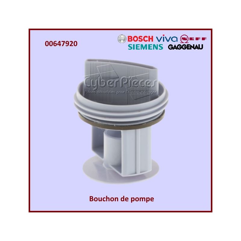 Bouchon pompe vidange lave-linge Bosch Siemens 00614351