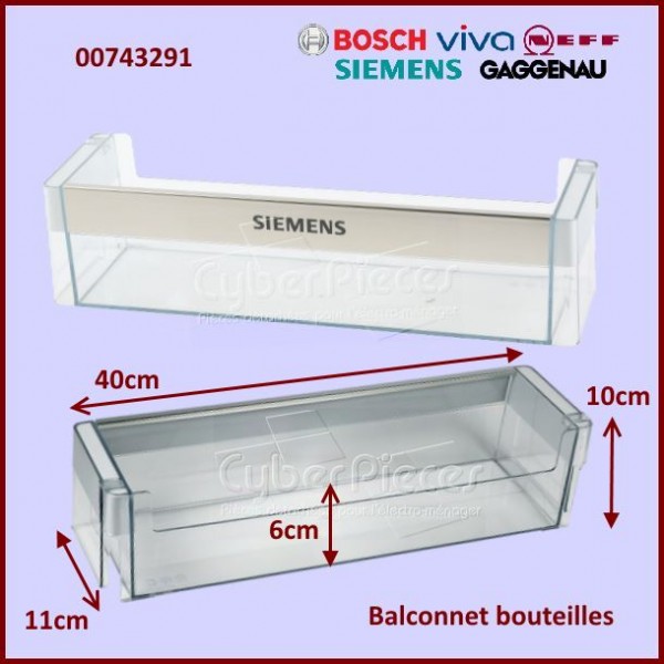 Balconnet porte-bouteilles réfrigérateur Bosch 11005384