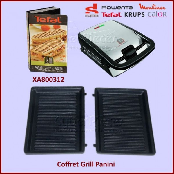 Plaques Grill Panini - TEFAL - Snack Collection - Compatible lave-vaisselle  - Revêtement antiadhésif - 2200 Watt - Achat / Vente pièce de petite  cuisson Plaques Grill Panini - TEFAL - Snack