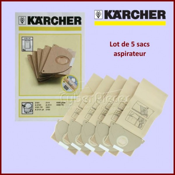 28630060 sac aspirateur adaptable (x4) pour aspirateur karcher