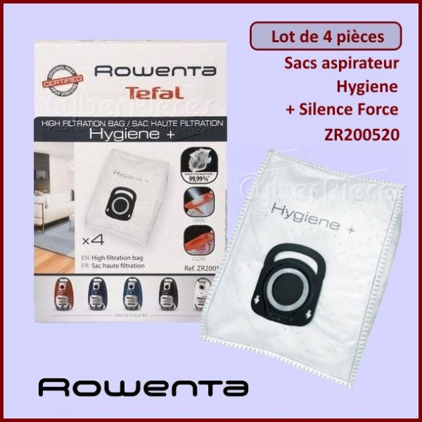 Lot De 15 Sacs Aspirateur Rowenta Hygiène+Zr200520 X-Trem Power Et