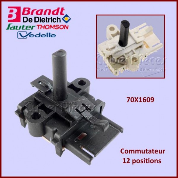Commutateur 12 positions Brandt 70X1609 - Pièces four