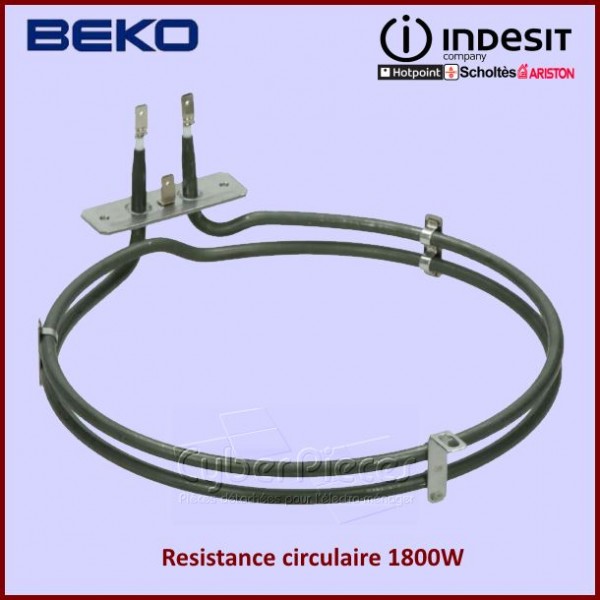 262900074 résistance circulaire 1800w pour four beko