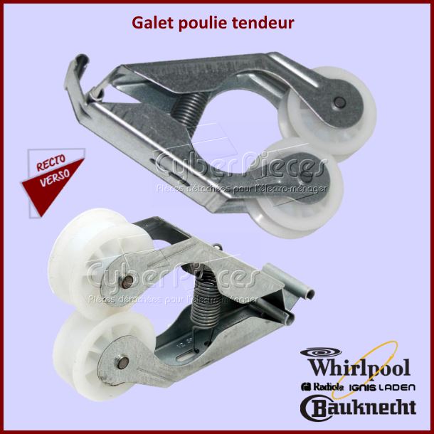 Galet poulie tendeur Whirlpool 481235818055