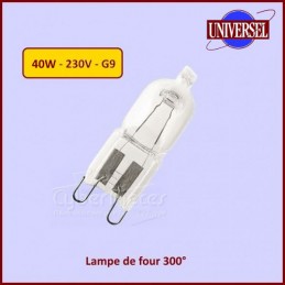 Lampe halogene 40W culot G9 / 230V - 300° - Composants électriques