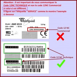 Carte électronique configuré Whirlpool 480140102002 GA-399586