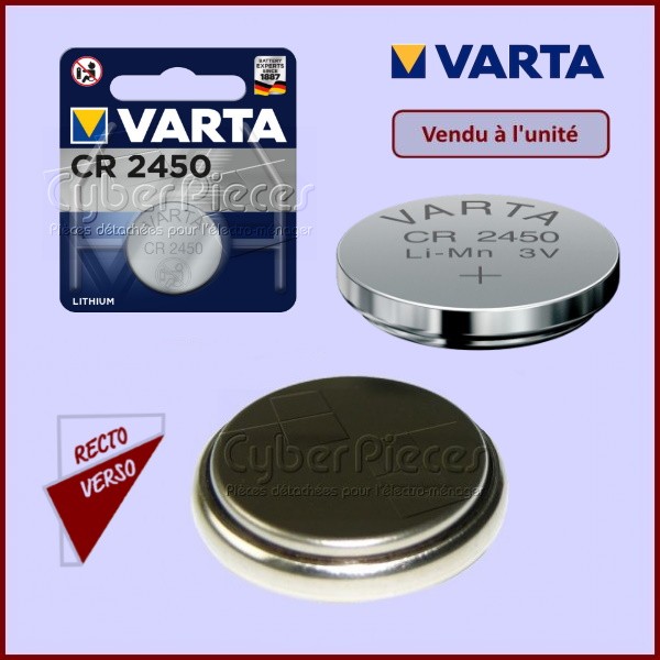 Pile bouton CR2450 Varta 3V Lithium