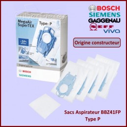 Lot de 4 Sacs BBZ41FP Type P origine Bosch 00468264 CYB-077965