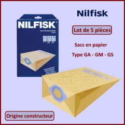 Lot de 5 Sacs aspirateur Origine Nilfisk 82095000 CYB-217934