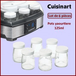 6 pots à yaourt en verre 125 ml YM401E Cuisinart 