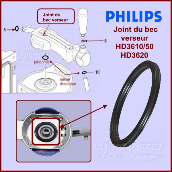 Joint N°8 Pour Tireuse a bière PERFECTDRAFT Philips HD3720 HD3620 HD3610  HD3600