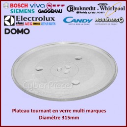 Plateau Tournant Micro Ondes Diam 31 cm pour DOMO DO2612CG82 - Pièc