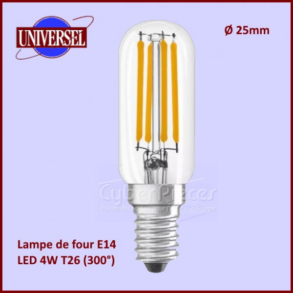 Lampe de four G9 230V 25W 300°C - 1 pièce - lampe halogène pour four et  micro-ondes 
