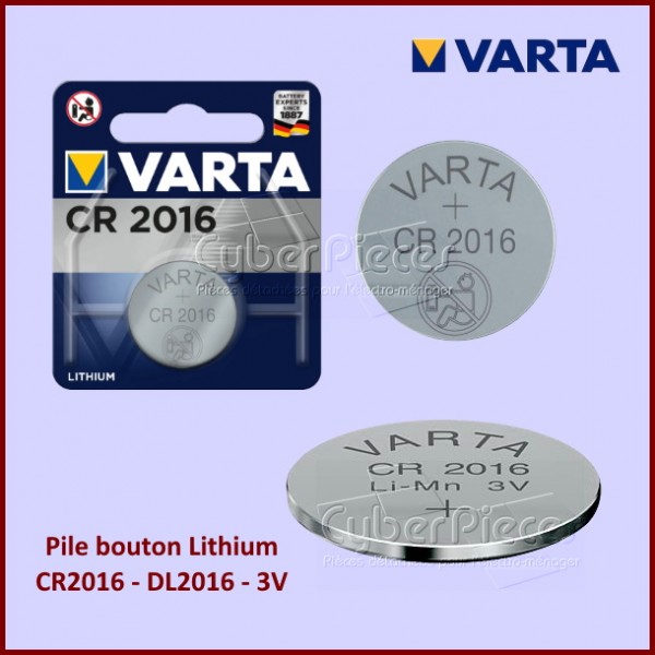 Pile bouton CR2016 3V Lithium