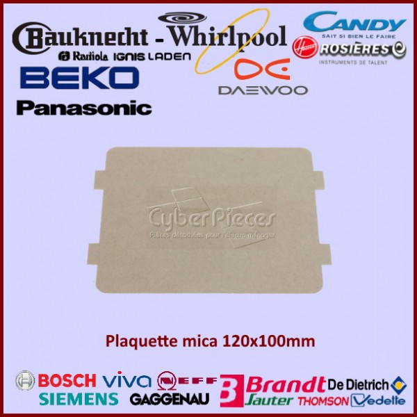 PLAQUE MICA GUIDE ONDES POUR MICRO ONDES WHIRLPOOL - 481246228268