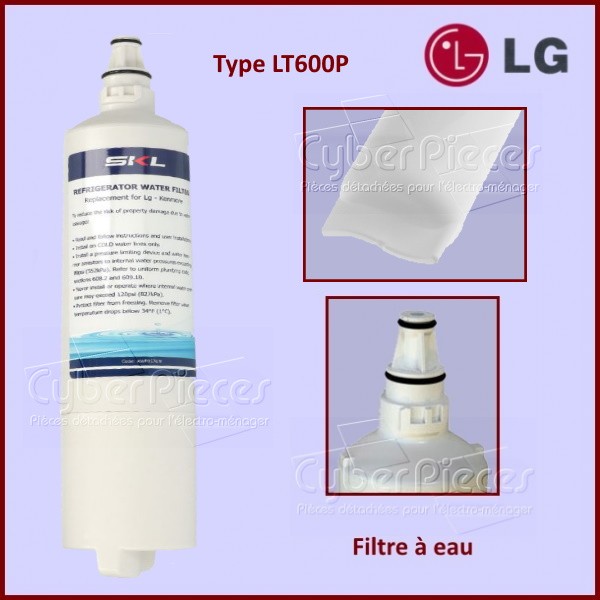 Lot de 2 filtres à eau pour Réfrigérateur cartouche filtrante Compatible  Tout Frigo Americain ou Standard