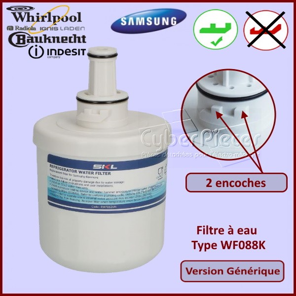 Purofilter - filtre a eau frigo americain - 2 enchoches - samsung