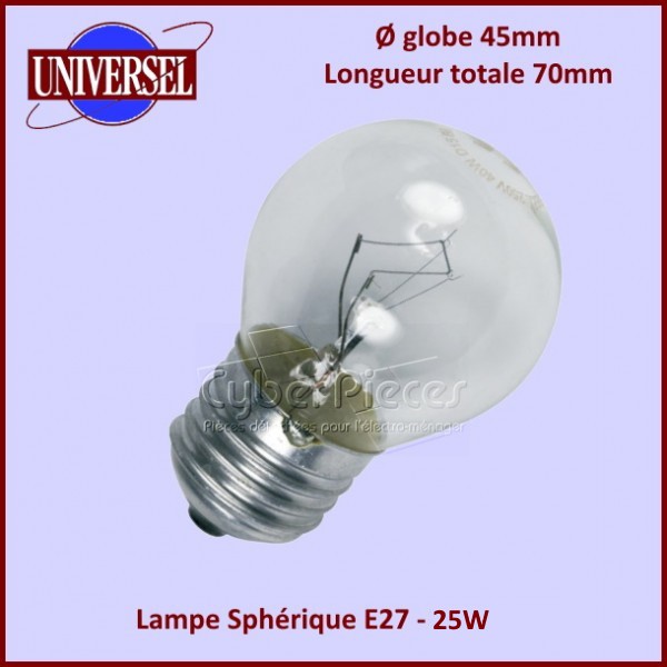 Ampoule Globe E14-25W - Ø45x75mm
