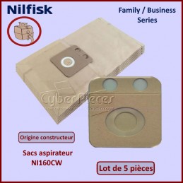 Lot de 5 sacs Original NI160CW NILFISK 82222900 CYB-200233