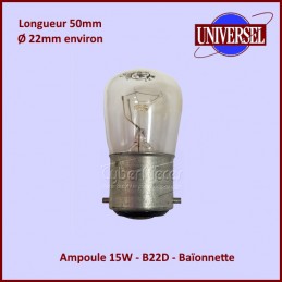 WHIRLPOOL - AMPOULE LAMPE T25 TClick 15W POUR REFRIGERATEUR OU CONGELATEUR  T-Click : : Gros électroménager
