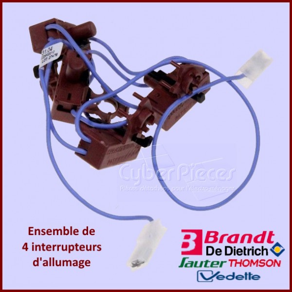 Ensemble de 4 interrupteurs d'allumage Brandt AS6006199 CYB-142007