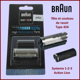 Tête et couteau de rasoir 424 / 1-2-3 Système Braun 81416568 CYB-035859