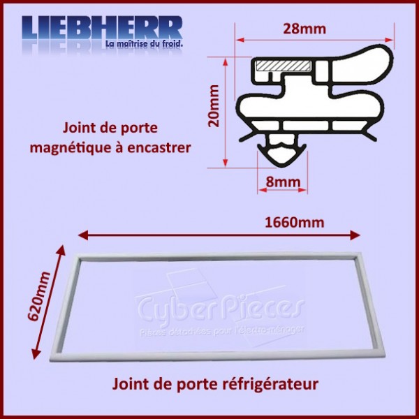 Joint de porte 1660x620mm Liebherr 7109521 CYB-423991