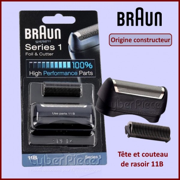 Tête et couteau de rasoir 11B Braun 81387933