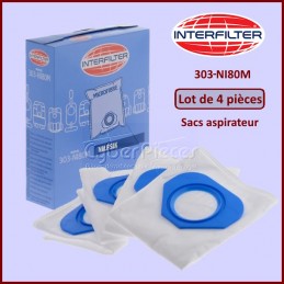 Lot de 4 Sacs aspirateur 303-NI80M - 35601484 CYB-137089