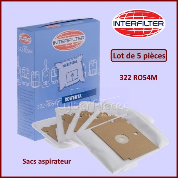 Lot de 5 Sacs aspirateur 322-RO54M - 35601507 CYB-252881