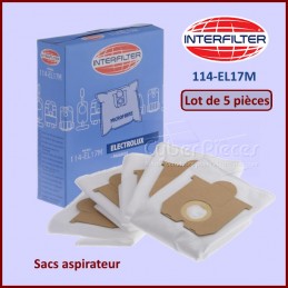 Lot de 5 Sacs aspirateur 114-EL17M - 35601520 CYB-104586