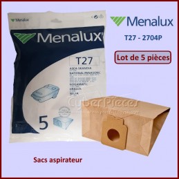 Lot de 5 Sacs aspirateur Menalux T27 - 2704P CYB-399128