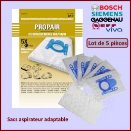 Lot de 5 sacs aspirateur Propair BS7 - 34565 CYB-252348