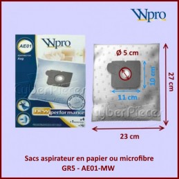 Lot de 10 Sacs aspirateur GR5 - AE01-MW CYB-225533