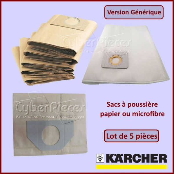 Lot de 5 Sacs adaptable Karcher 69591300 - 28633140 CYB-017961