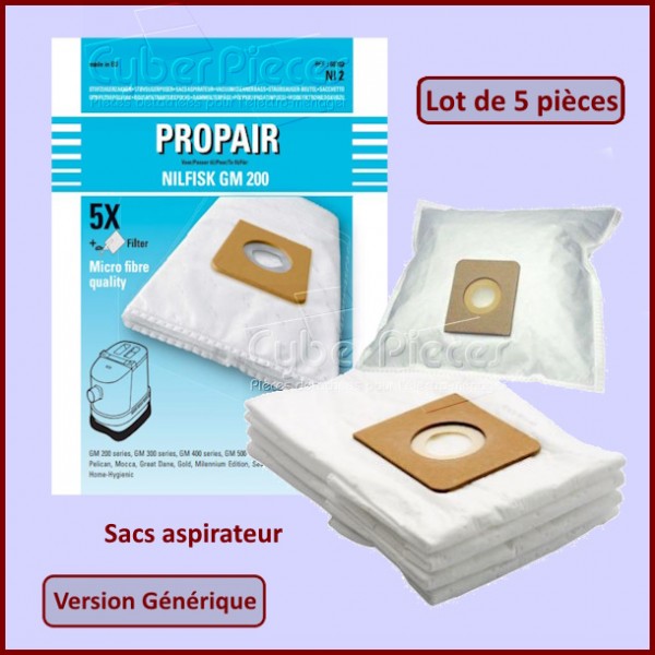 Lot de 5 sacs Nilfisk 81846000