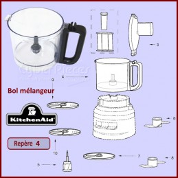 Bol mélangeur robot 2,1L Kitchenaid W11319172 CYB-165143