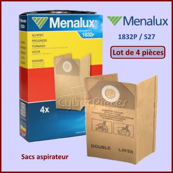 Lot de 4 sacs aspirateur Menalux 1832P - 9001967554 CYB-017886